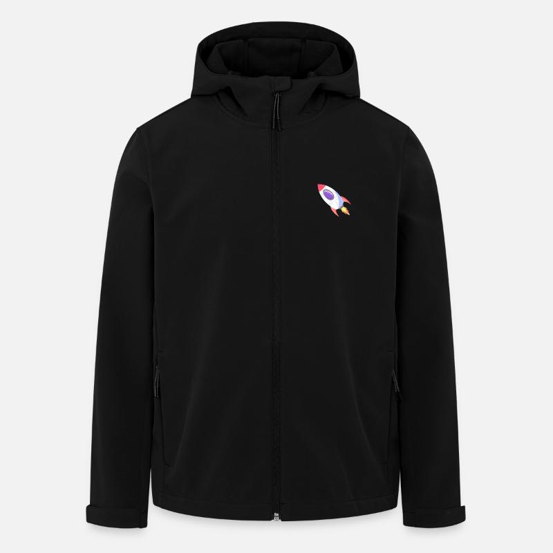 Raumrakete Pop-Comic - Recycelte Männer Softshell-Jacke von Stanley/Stella - Schwarz