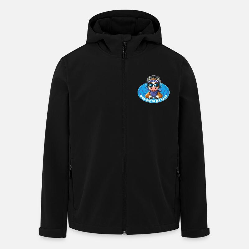 MOO-SIC TO MY EARS - Men’s Recycled Softshell Jacket by Stanley/Stella - black