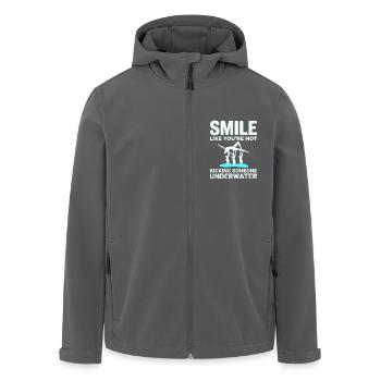 Synchronized Swimming Kicking Underwater Smile - Men’s Recycled Softshell Jacket by Stanley/Stella - black - Front - AI Model Male 185 light (185cm)