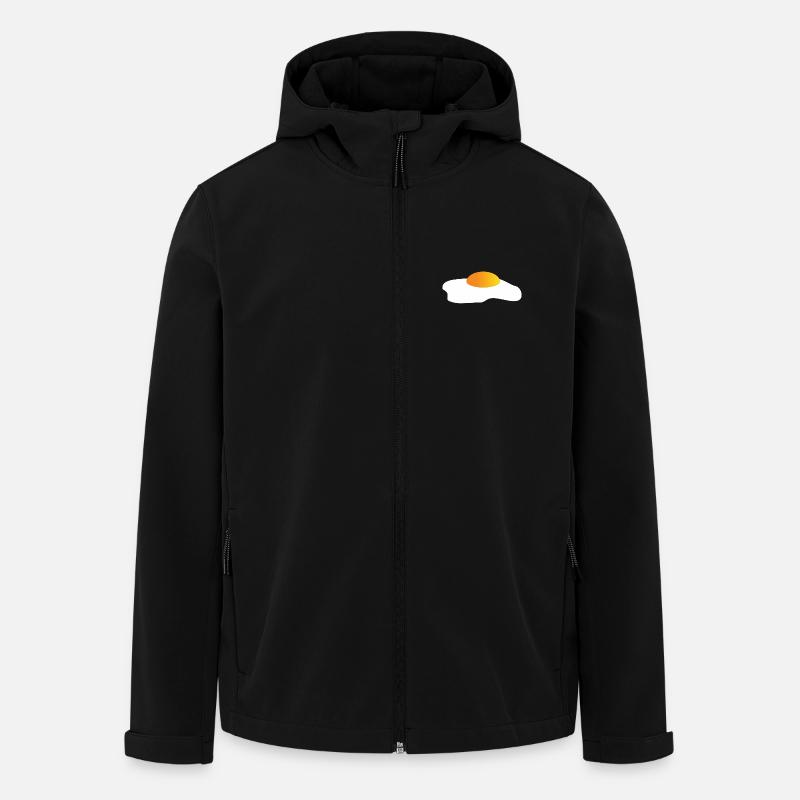 Spiegelei Minimal-Icon Gelborange - Recycelte Männer Softshell-Jacke von Stanley/Stella - Schwarz