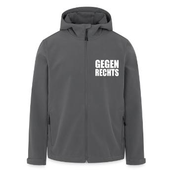 Gegen rechts - Recycelte Männer Softshell-Jacke von Stanley/Stella - Anthrazit - Vorne - AI Model Male 185 light (185cm)
