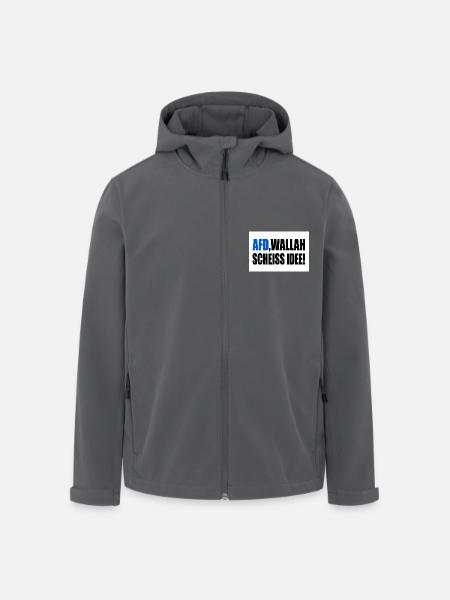 Afd wallah scheiss idee - Recycelte Männer Softshell-Jacke von Stanley/Stella - Schwarz