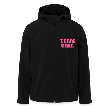 Team girl - Veste softshell homme en polyester recyclé Stanley/Stella - noir - Devant - AI Model Male 185 light (185cm)
