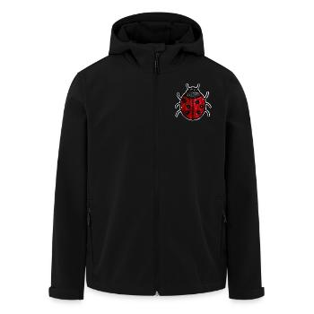 Cosmic Ladybug - Men’s Recycled Softshell Jacket by Stanley/Stella - black - Front - AI Model Male 185 light (185cm)