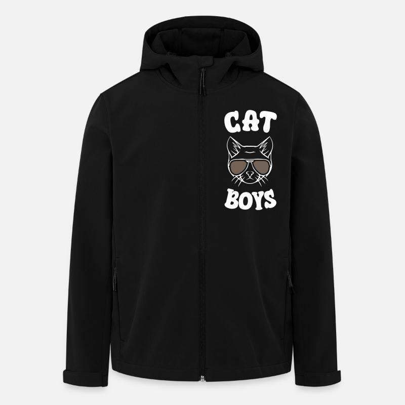 Cat Boys - Recycelte Männer Softshell-Jacke von Stanley/Stella - Schwarz