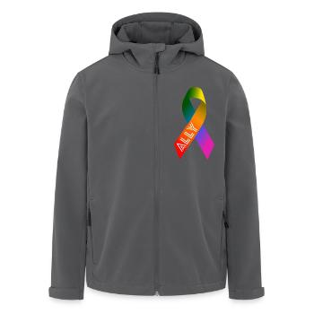 Boucle d’alliance de la communauté queer - Veste softshell homme en polyester recyclé Stanley/Stella - noir - Devant - AI Model Male 185 light (185cm)