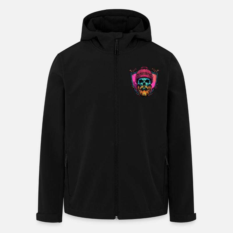 Squelette de bûcheron - Veste softshell homme en polyester recyclé Stanley/Stella - noir