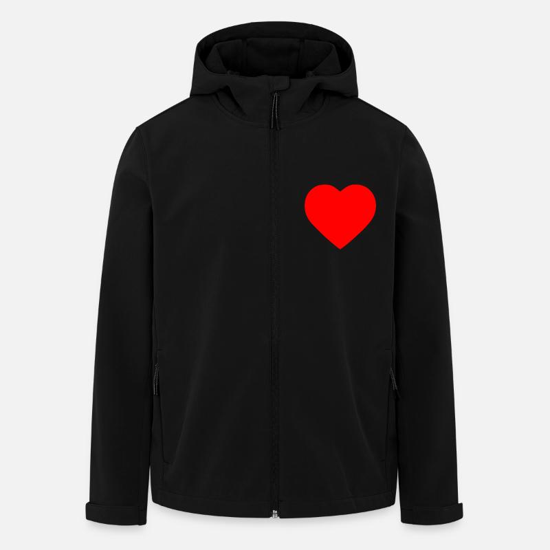 Herz - Recycelte Männer Softshell-Jacke von Stanley/Stella - Schwarz