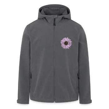 Blume pastell Blume Blumen pastell Blumen flieder - Recycelte Männer Softshell-Jacke von Stanley/Stella - Schwarz - Vorne - AI Model Male 185 light (185cm)
