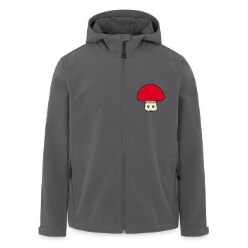 Champignon Kawaii Autocollant Kawaii Vêtements Kawaii Cadeau - Veste softshell homme en polyester recyclé Stanley/Stella - noir - Devant - AI Model Male 185 light (185cm)