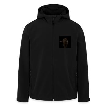 chat noir chat chaton - Veste softshell homme en polyester recyclé Stanley/Stella - noir - Devant - AI Model Male 185 light (185cm)