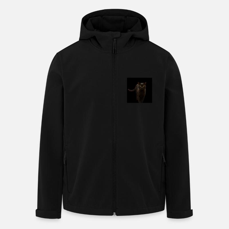 chat noir chat chaton - Veste softshell homme en polyester recyclé Stanley/Stella - noir