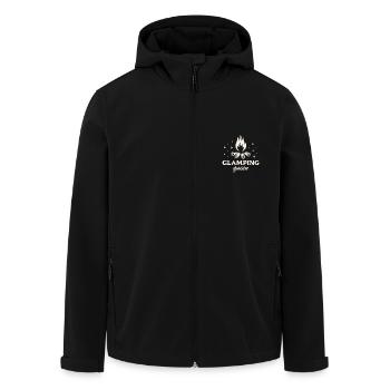 Glamping Camping Luxus Humor Mädchen Camper - Recycelte Männer Softshell-Jacke von Stanley/Stella - Schwarz - Vorne - AI Model Male 185 light (185cm)