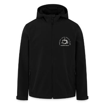Matcha tea latte lovers aesthetic funny - Men’s Recycled Softshell Jacket by Stanley/Stella - black - Front - AI Model Male 185 light (185cm)