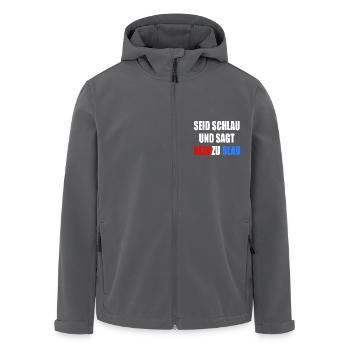 Soyez intelligents, ne votez pas bleu - FCK AfD - Veste softshell homme en polyester recyclé Stanley/Stella - noir - Devant - AI Model Male 185 light (185cm)