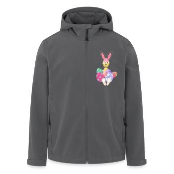 Lapin de Pâques - Veste softshell homme en polyester recyclé Stanley/Stella - noir - Devant - AI Model Male 185 light (185cm)
