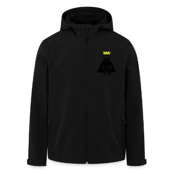 King - Men’s Recycled Softshell Jacket by Stanley/Stella - black - Front - AI Model Male 185 light (185cm)