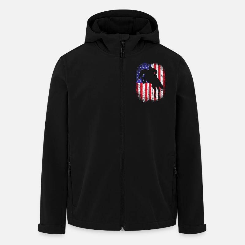 Saut d’obstacles Saut d’obstacles - Veste softshell homme en polyester recyclé Stanley/Stella - noir