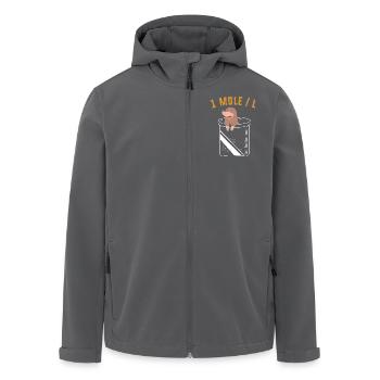 Professeur de chimie Chimiste - Veste softshell homme en polyester recyclé Stanley/Stella - charbon - Devant - AI Model Male 185 light (185cm)