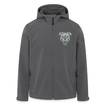 Angry angry dog - Men’s Recycled Softshell Jacket by Stanley/Stella - black - Front - AI Model Male 185 light (185cm)