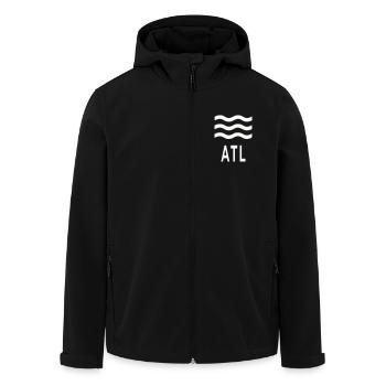 ATL Waves Grafik-Tee - Recycelte Männer Softshell-Jacke von Stanley/Stella - Schwarz - Vorne - AI Model Male 185 light (185cm)