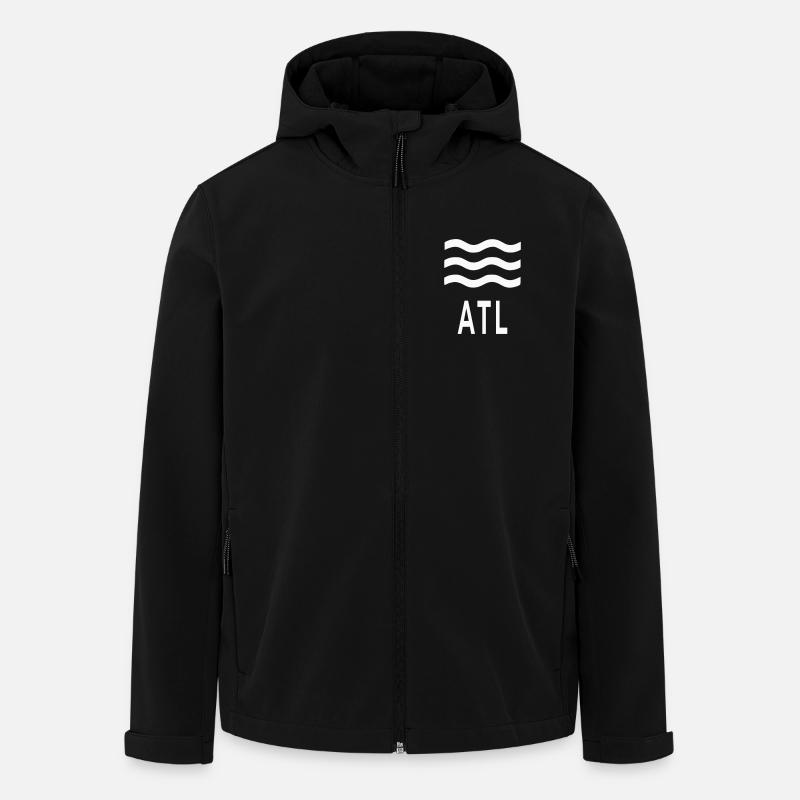 ATL Waves Graphic Tee - Men’s Recycled Softshell Jacket by Stanley/Stella - black