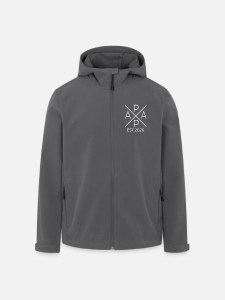 Papa 2026 Stolzer Papa Est 2026 - Recycelte Männer Softshell-Jacke von Stanley/Stella - Schwarz
