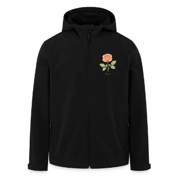 Vintage Rose - Recycelte Männer Softshell-Jacke von Stanley/Stella - Schwarz - Vorne - AI Model Male 185 light (185cm)