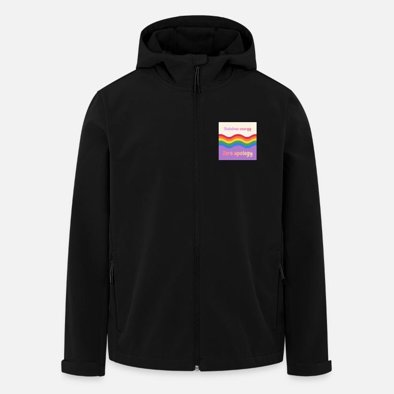 Regenbogenenergie - Recycelte Männer Softshell-Jacke von Stanley/Stella - Schwarz