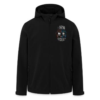 Periodic table - Men’s Recycled Softshell Jacket by Stanley/Stella - black - Front - AI Model Male 185 light (185cm)