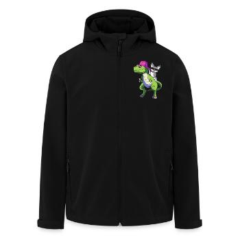 Boston Terrier - Recycelte Männer Softshell-Jacke von Stanley/Stella - Schwarz - Vorne - AI Model Male 185 light (185cm)