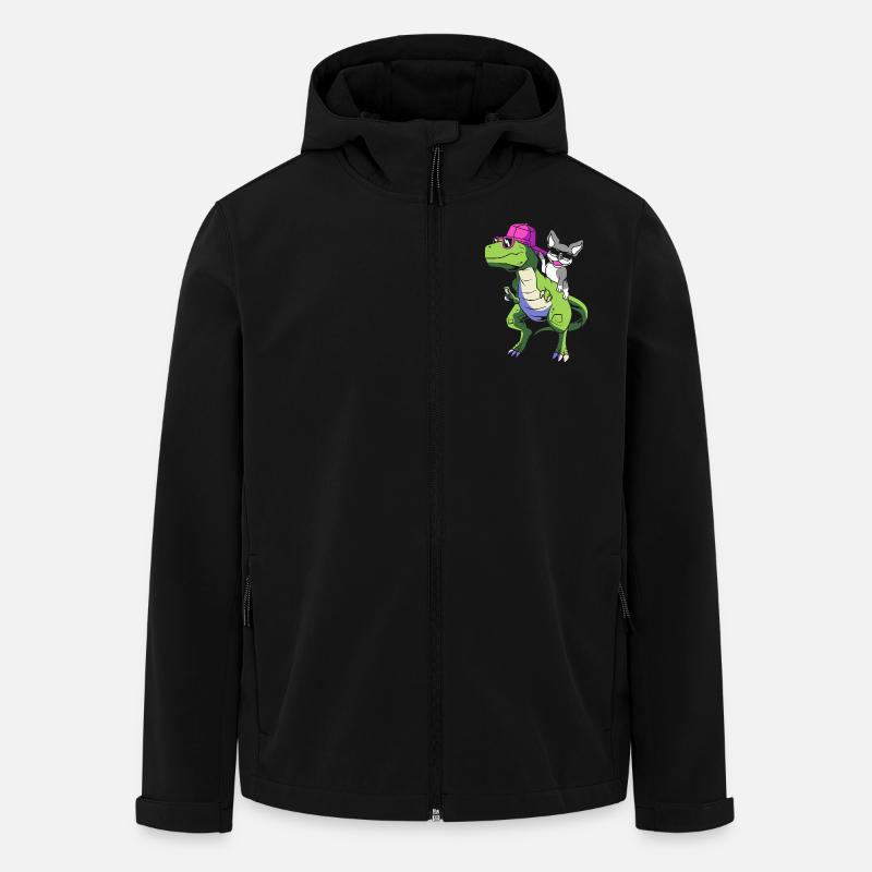 Boston Terrier - Recycelte Männer Softshell-Jacke von Stanley/Stella - Schwarz