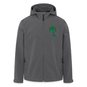 palm - Men’s Recycled Softshell Jacket by Stanley/Stella - black - Front - AI Model Male 185 light (185cm)