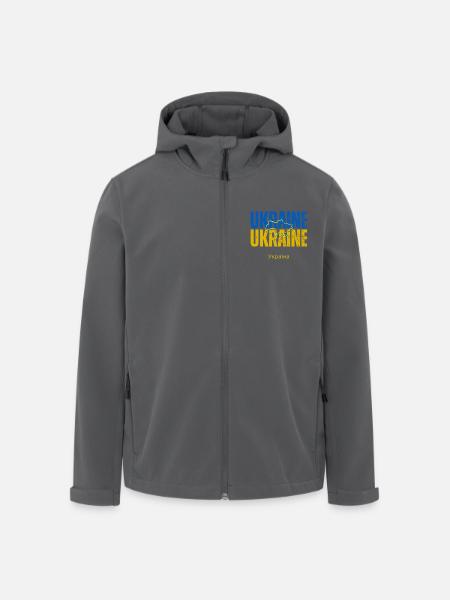 Ukrainian flag, Ukrainian pride - Men’s Recycled Softshell Jacket by Stanley/Stella - black