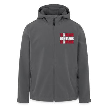 Drapeau du Danemark, fierté danoise - Veste softshell homme en polyester recyclé Stanley/Stella - noir - Devant - AI Model Male 185 light (185cm)