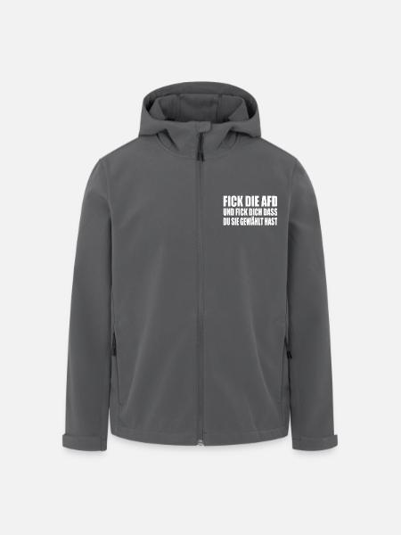 Fck afd - fick die afd - Recycelte Männer Softshell-Jacke von Stanley/Stella - Schwarz