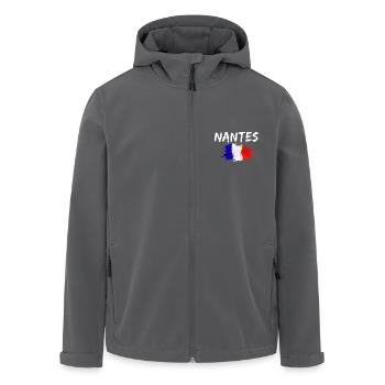 Nantes Frankreich Flagge Stadt Nantes - Recycelte Männer Softshell-Jacke von Stanley/Stella - Anthrazit - Vorne - AI Model Male 185 light (185cm)