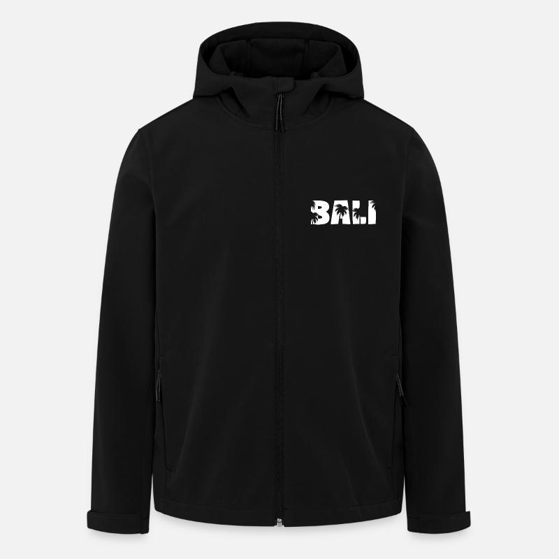 Bali Palm Trees - Men’s Recycled Softshell Jacket by Stanley/Stella - black