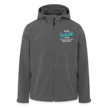 Meine Geduld ist kein nachwachsender Rohstoff - Recycelte Männer Softshell-Jacke von Stanley/Stella - Anthrazit - Vorne - AI Model Male 185 light (185cm)