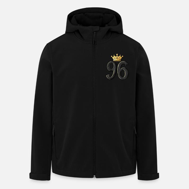 96 Nombre Couronne - Veste softshell homme en polyester recyclé Stanley/Stella - noir