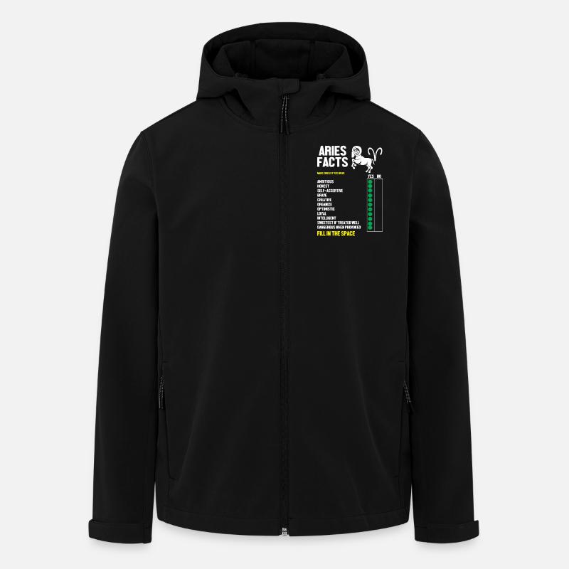 Zodiac sign Aries - Men’s Recycled Softshell Jacket by Stanley/Stella - black