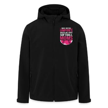 Maman de softball - Veste softshell homme en polyester recyclé Stanley/Stella - noir - Devant - AI Model Male 185 light (185cm)