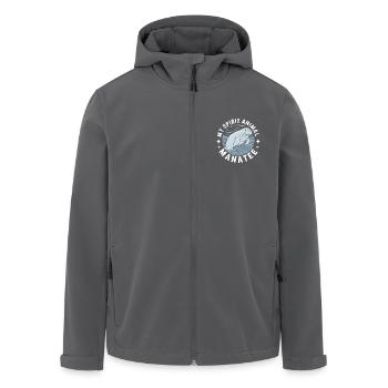 Lamantin mon - J’adore le Dugong Lamantin - Veste softshell homme en polyester recyclé Stanley/Stella - charbon - Devant - AI Model Male 185 light (185cm)