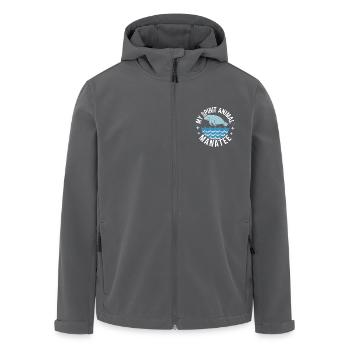 Lamantin mon - J’adore le Dugong Lamantin - Veste softshell homme en polyester recyclé Stanley/Stella - charbon - Devant - AI Model Male 185 light (185cm)