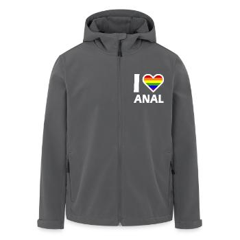 I love anal - Recycelte Männer Softshell-Jacke von Stanley/Stella - Anthrazit - Vorne - AI Model Male 185 light (185cm)