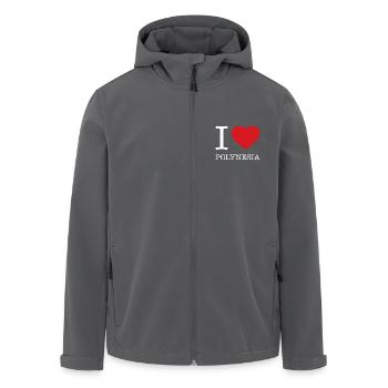 J’ADORE LA POLYNÉSIE - Veste softshell homme en polyester recyclé Stanley/Stella - charbon - Devant - AI Model Male 185 light (185cm)