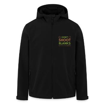 I Don't Shoot Blanks Dad Pregnancy Announcement - Men’s Recycled Softshell Jacket by Stanley/Stella - black - Front - AI Model Male 185 light (185cm)