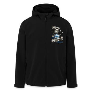 Grantler An Scheiss muas i, Festzelt, Bier & Gaudi - Recycelte Männer Softshell-Jacke von Stanley/Stella - Schwarz - Vorne - AI Model Male 185 light (185cm)