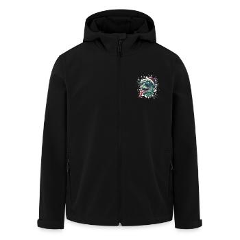 Caméléon Noël drôle - Veste softshell homme en polyester recyclé Stanley/Stella - noir - Devant - AI Model Male 185 light (185cm)