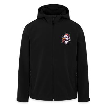 Canard Noël Drôle - Veste softshell homme en polyester recyclé Stanley/Stella - noir - Devant - AI Model Male 185 light (185cm)